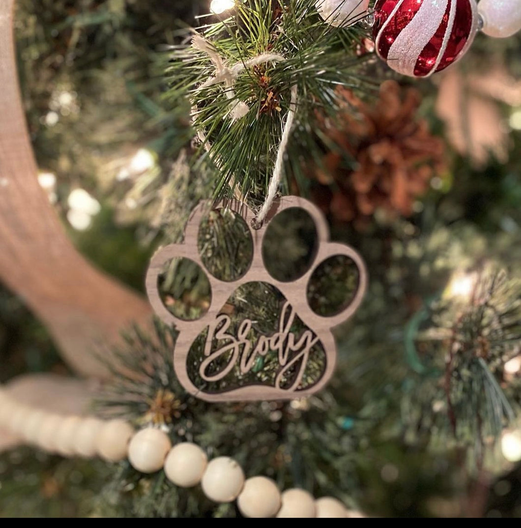 Custom Paw ornament